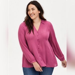 Torrid - size 2 - Fit And Flare Georgette Blouse